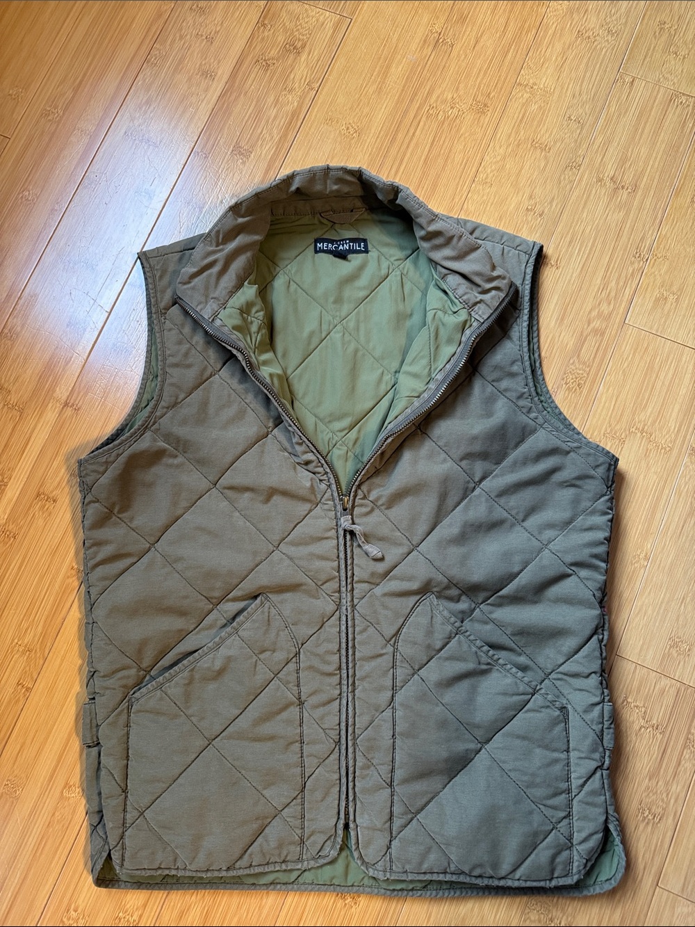 J. Crew Quilted Vest - Olive